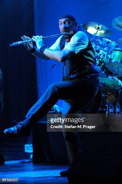 Ian Anderson of Jethro Tull performs at Circus Krone on August 12, 2009 in Munich, Germany.