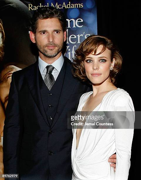Actors Eric Bana and Rachel McAdams attend the premiere of "The Time Traveler's Wife" at the Ziegfeld Theatre on August 12, 2009 in New York City.