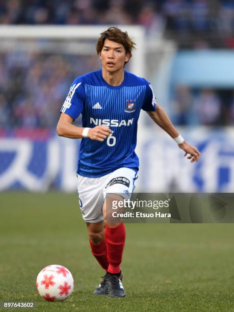 Takahiro Ogihara of Yokohama F.Marinos in action during the 97th Emperor's Cup semi final match between Yokohama F.Marinos and Kashiwa Reysol at...