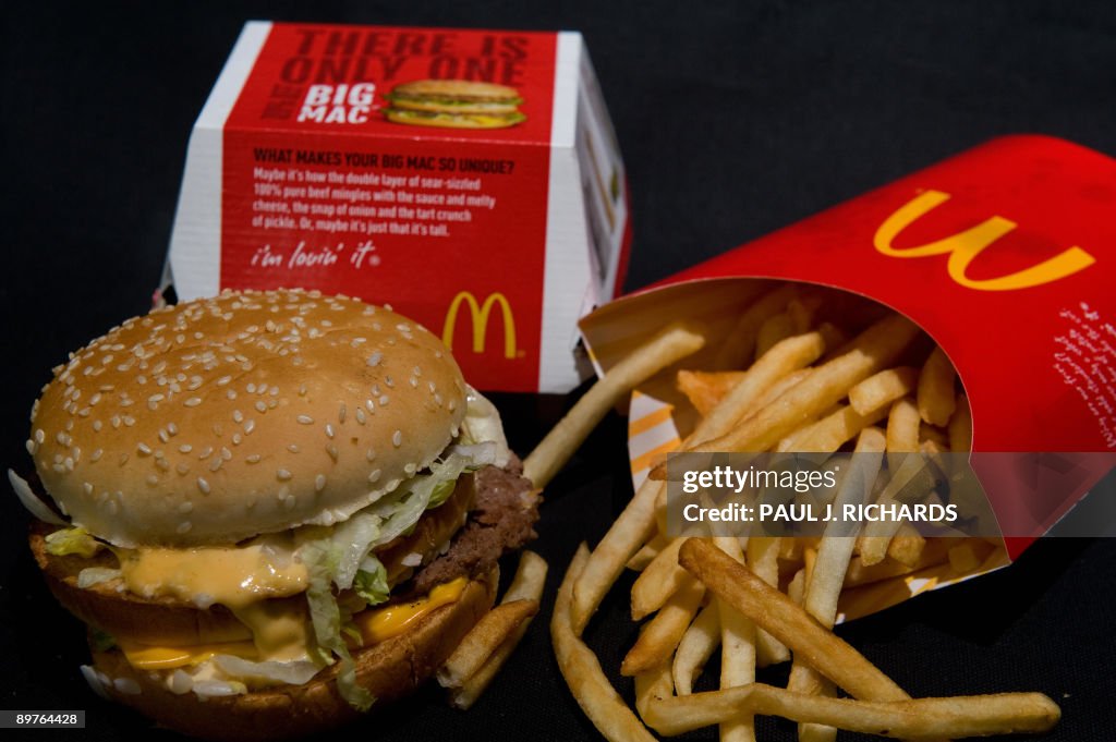 A McDonald's Big Mac and French Fries ar