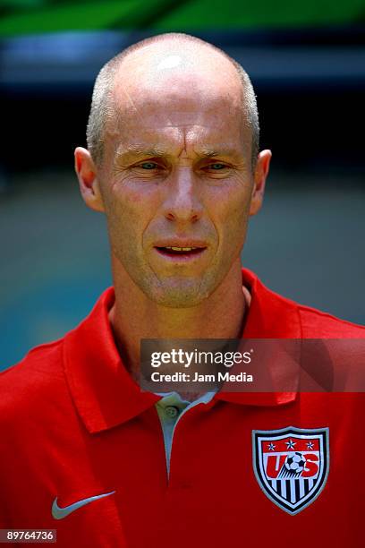United States head coach Bob Bradley in a 2010 FIFA World Cup qualifying soccer match against Mexico at the Azteca Stadium on August 12, 2009 in...
