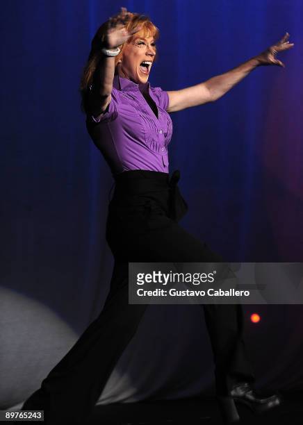 Kathy Griffin performs at Hard Rock Live! in the Seminole Hard Rock Hotel & Casino on August 12, 2009 in Hollywood, Florida.