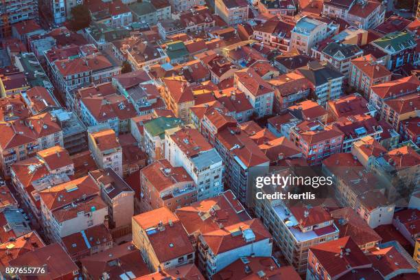 cityscape, view from the height istambul (roofs) - istambul stock pictures, royalty-free photos & images