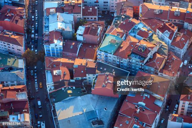 cityscape, view from the height istambul (roofs) - istambul stock pictures, royalty-free photos & images