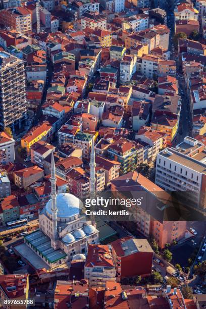 cityscape, view from the height istambul (roofs) - istambul stock pictures, royalty-free photos & images