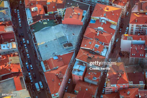 cityscape, view from the height istambul (roofs) - istambul stock pictures, royalty-free photos & images