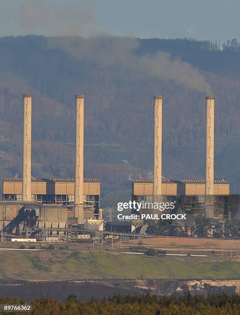 Australia-Environment-Climate The Hazelwood power station billows smoke from its exhaust stacks in the Latrobe Valley, 150km east of Melbourne on...