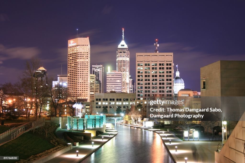 Indianapolis, Indiana Skyline at Night