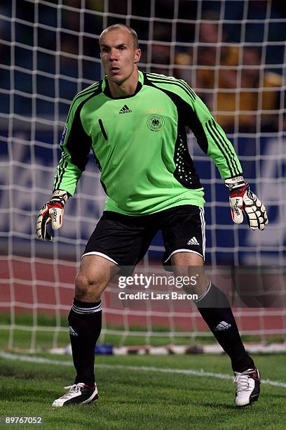 Goalkeeper Robert Enke of Germany is seen during the FIFA 2010 World Cup Group 4 Qualifier match between Azerbaijan and Germany at the Tofik...