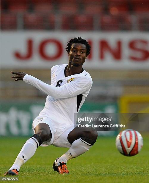 Anthony Annan of Ghana in action during the International Friendly match between Ghana and Zambia at Brisbane Road on August 12, 2009 in London,...