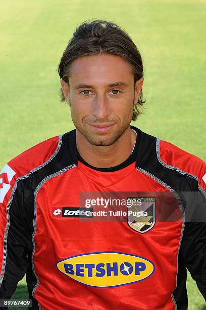 Giacomo Brichetto player of U.S.Citt� di Palermo football team poses for official headshot on August 06, 2009 at "Tenente Carmelo Onorato" training...