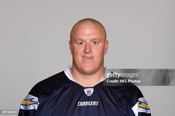 Jeromey Clary of the San Diego Chargers poses for his 2009 NFL headshot at photo day in San Diego, California.