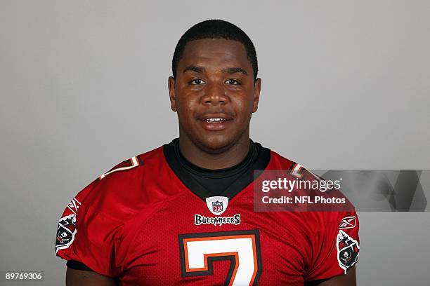 Byron Leftwich of the Tampa Bay Buccaneers poses for his 2009 NFL headshot at photo day in Tampa, Florida.