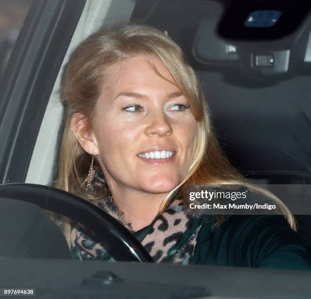 Autumn Phillips attends a Christmas lunch for members of the Royal Family hosted by Queen Elizabeth II at Buckingham Palace on December 20, 2017 in...