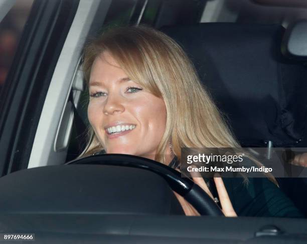 Autumn Phillips attends a Christmas lunch for members of the Royal Family hosted by Queen Elizabeth II at Buckingham Palace on December 20, 2017 in...