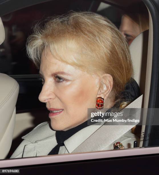 Princess Michael of Kent attends a Christmas lunch for members of the Royal Family hosted by Queen Elizabeth II at Buckingham Palace on December 20,...