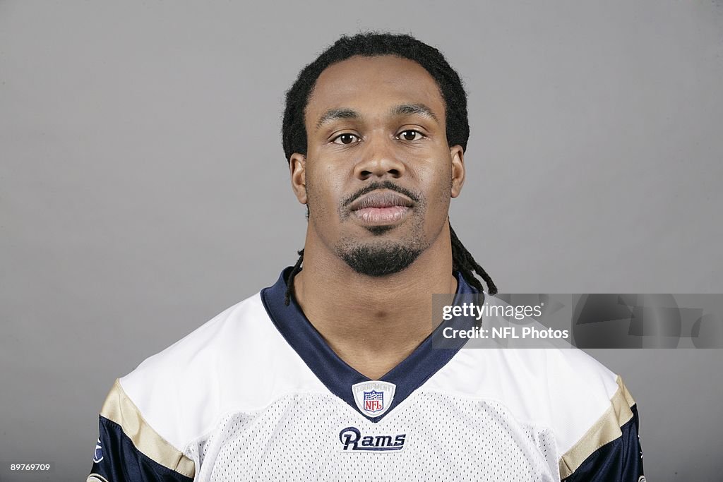 Steven Jackson of the St. Louis Rams poses for his 2009 NFL headshot ...
