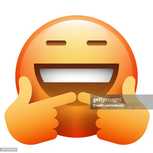 realistic emoji - intrigued face stock illustrations
