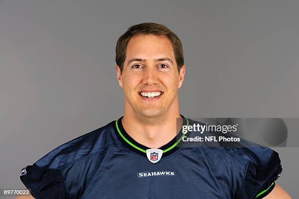 Patrick Kerney of the Seattle Seahawks poses for his 2009 NFL headshot at photo day in Seattle, Washington.