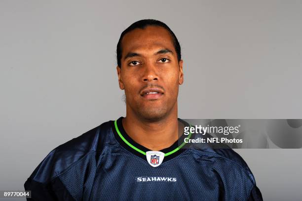 Houshmandzadeh of the Seattle Seahawks poses for his 2009 NFL headshot at photo day in Seattle, Washington.