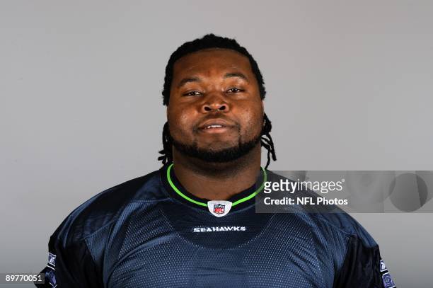 Colin Cole of the Seattle Seahawks poses for his 2009 NFL headshot at photo day in Seattle, Washington.