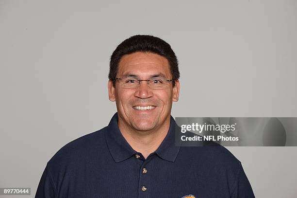 Ron Rivera of the San Diego Chargers poses for his 2009 NFL headshot at photo day in San Diego, California.