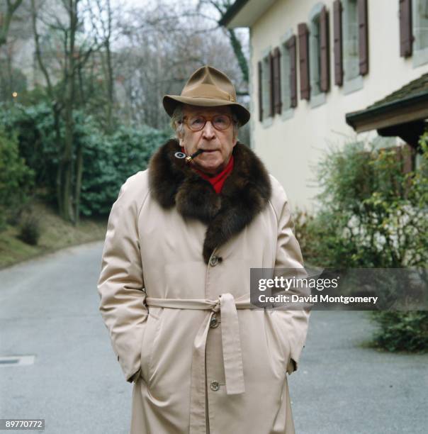 Belgian writer Georges Simenon , May 1984.