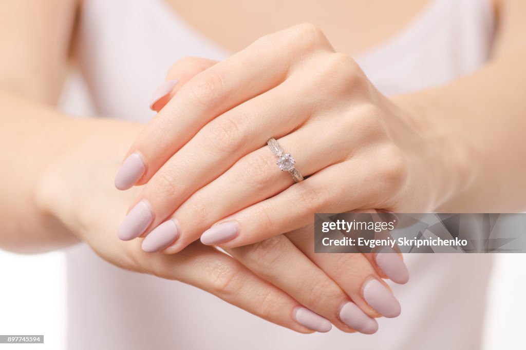 Female hand a ring