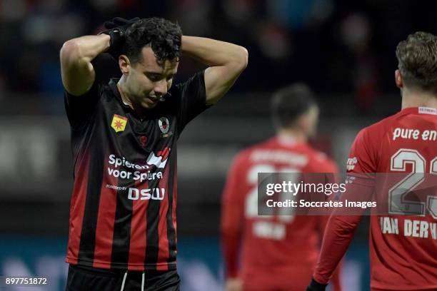 Ali Messaoud of Excelsior during the Dutch Eredivisie match between Excelsior v Fc Twente at the Van Donge & De Roo Stadium on December 23, 2017 in...