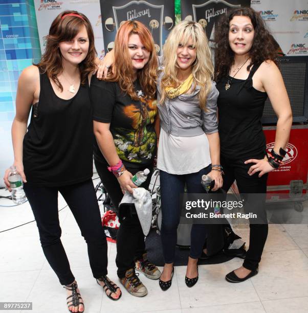 The Donnas perform at the NBC Experience Store on August 13, 2009 in New York City.