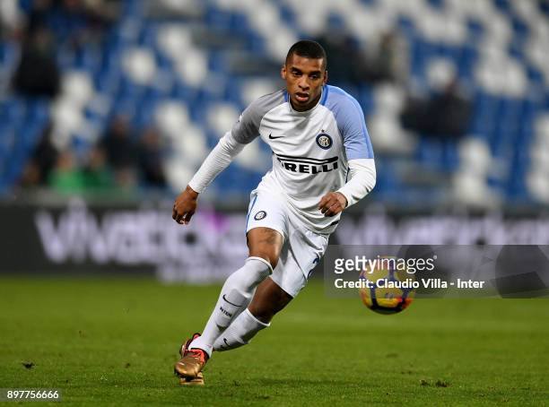Dalbert Henrique Chagas Estevão of FC Internazionale in action during the serie A match between US Sassuolo and FC Internazionale at Mapei Stadium -...