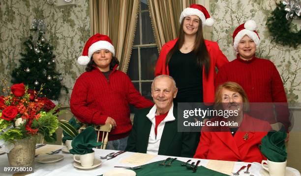 Concord, MA James F. Comley, Virginia Comley, Lenny Lane, Leah Lane and Frankie Lane attend the Christmas Celebration with Virginia & James F. Comley...