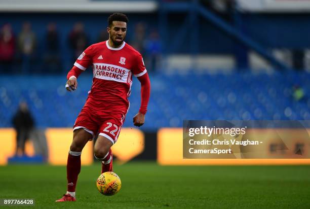 Middlesbrough's Cyrus Christie during the Sky Bet Championship match between Sheffield Wednesday and Middlesbrough at Hillsborough on December 23,...