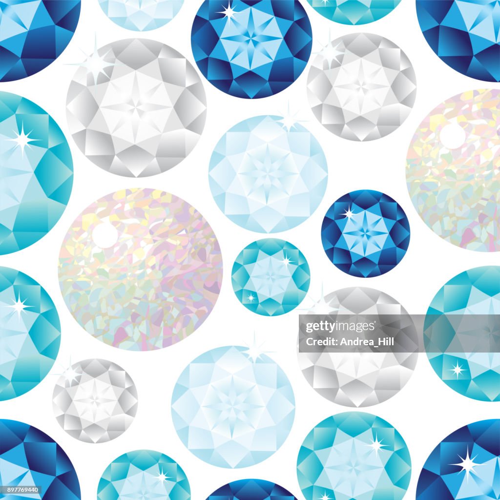 Edelstein Seamless Pattern. Vektor-Illustration.