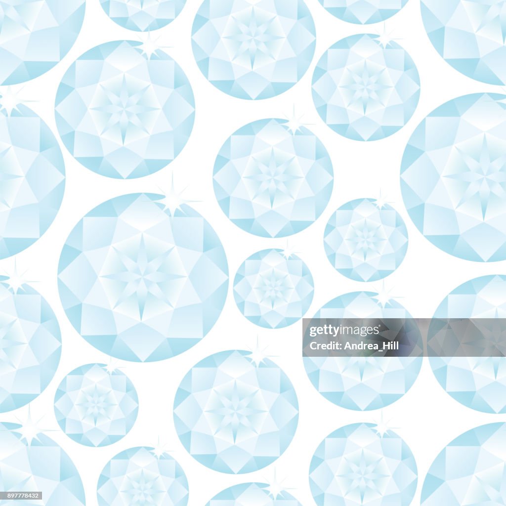 Intan Vector Gemstone Seamless Pattern Vector Illustration High-Res Vector Graphic ...