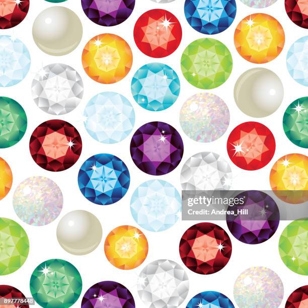 gemstone seamless pattern. vector illustration. - opal stock illustrations