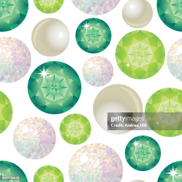 gemstone seamless pattern. vector illustration. - peridot stock illustrations