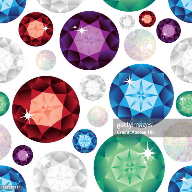 gemstone seamless pattern. vector illustration. - peridot stock illustrations