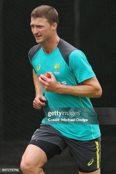 Jackson Bird bowls during an Australian nets session at the Melbourne Cricket Ground on December 24, 2017 in Melbourne, Australia.