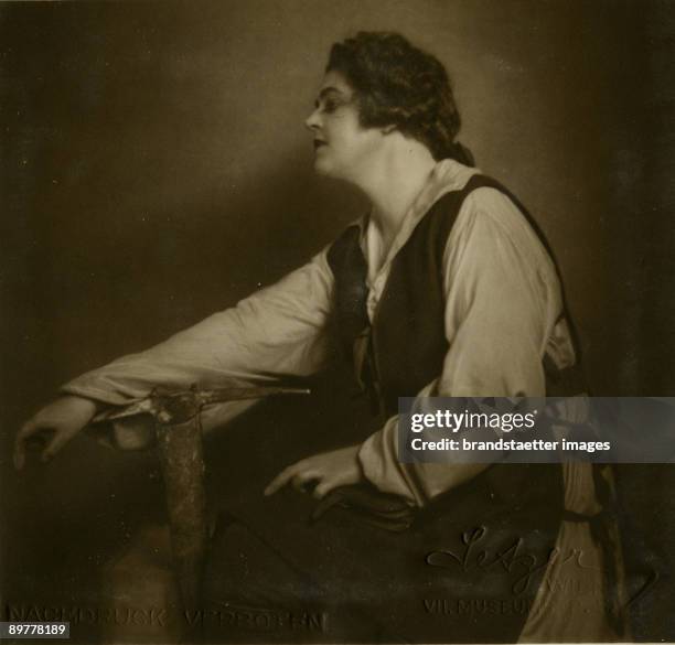 Lotte Lehmann as Leonore in "Fidelio" by Ludwig van Beethoven. Vienna State Opera. Photograph. 1927