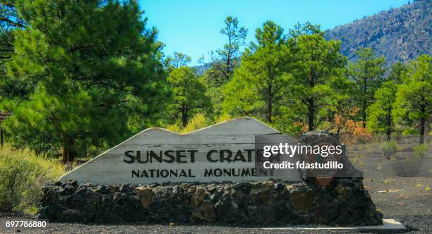 sunset crater volcano national monument - sunset crater national monument stock pictures, royalty-free photos & images