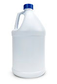 White Blank Plastic Bottle Isolated On White