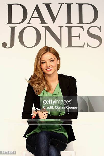 Model Miranda Kerr hosts an in-store fashion workshop highlighting new trends and pieces from the David Jones Spring/Summer Collection at David Jones...