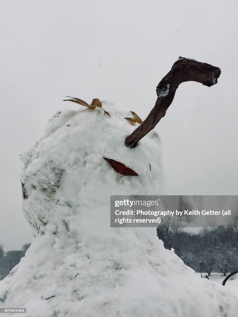 A Snowman Enjoying Winter Solstice