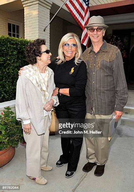 Nancy Sinatra, Sr., actor/singer Nancy Sinatra and actor Joe D'Angerio attend the Membership First Fundraiser at the home of Nancy Sinatra on August...