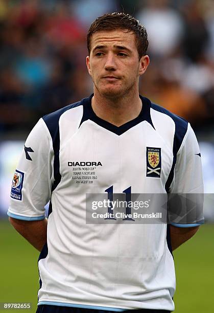 Ross McCormack of Scotland during the FIFA 2010 group nine World Cup Qualifying match between Scotland and Norway at the Ullevaal stadion on August...