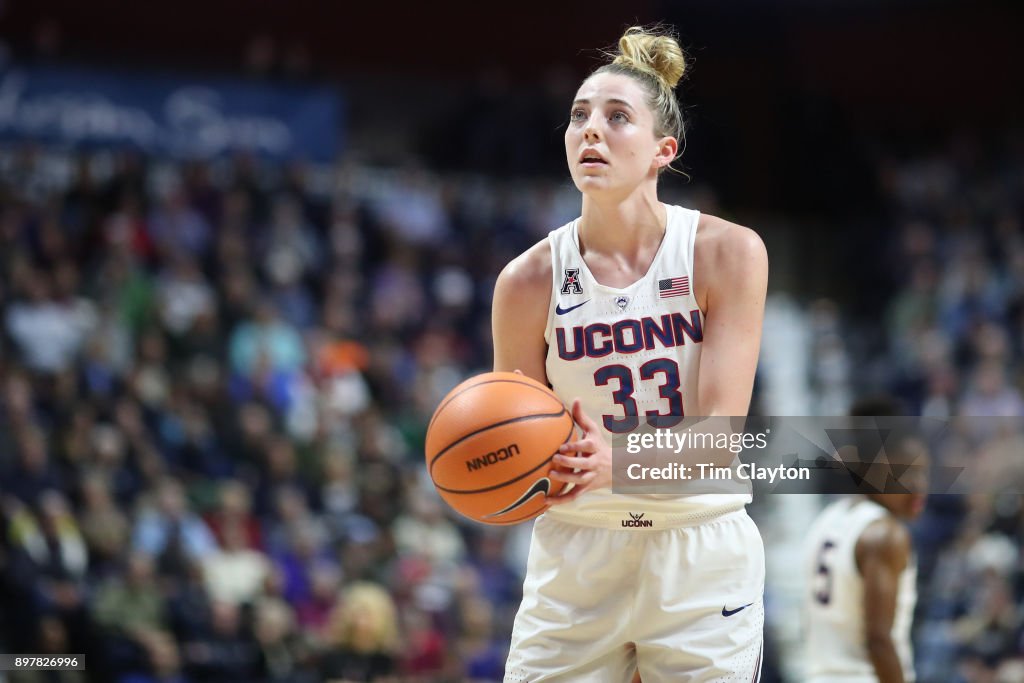 Katie Lou Samuelson of the Connecticut Huskies in action during the ...