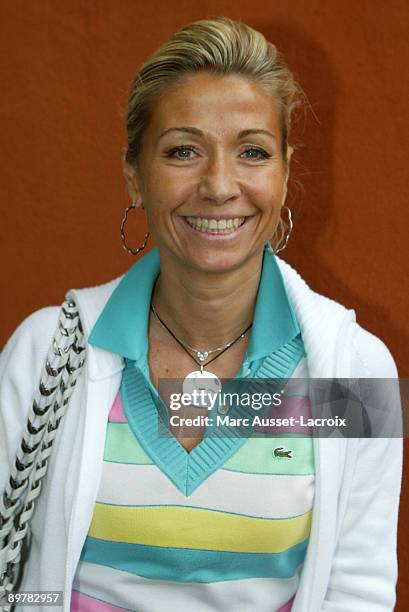 Natty Belmondo poses in the 'Village', the VIP area of the French Open at Roland Garros arena in Paris, France on June 1, 2007.