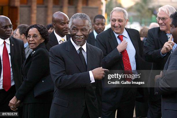 Former President of South Africa Thabo Mbeki arrives at Willem de Klerk's memorial serviceAugust 13, 2009 in Linden, Johannesburg.Willem de Klerk, a...