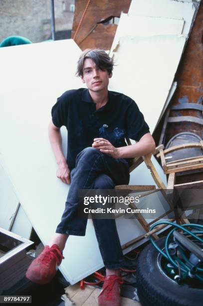 Bassist Alex James of English rock band Blur, circa 1995.